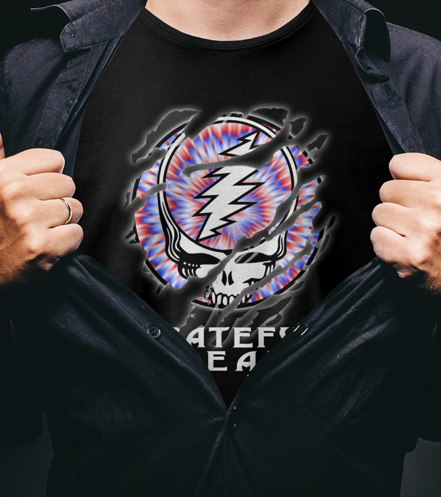 Grateful Dead Steal Your Face Skull Lightning Tie-Dye T-Shirt