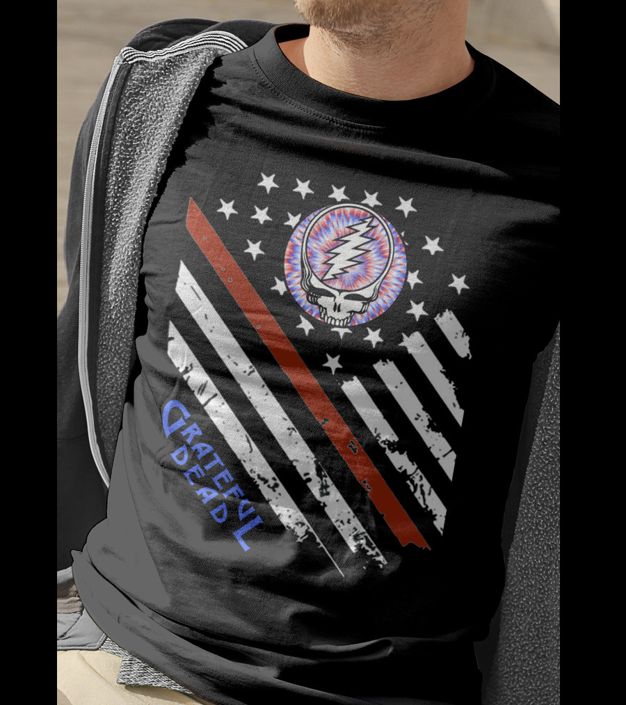 Grateful Dead Steal Your Face Stars And Stripes American Flag T-Shirt