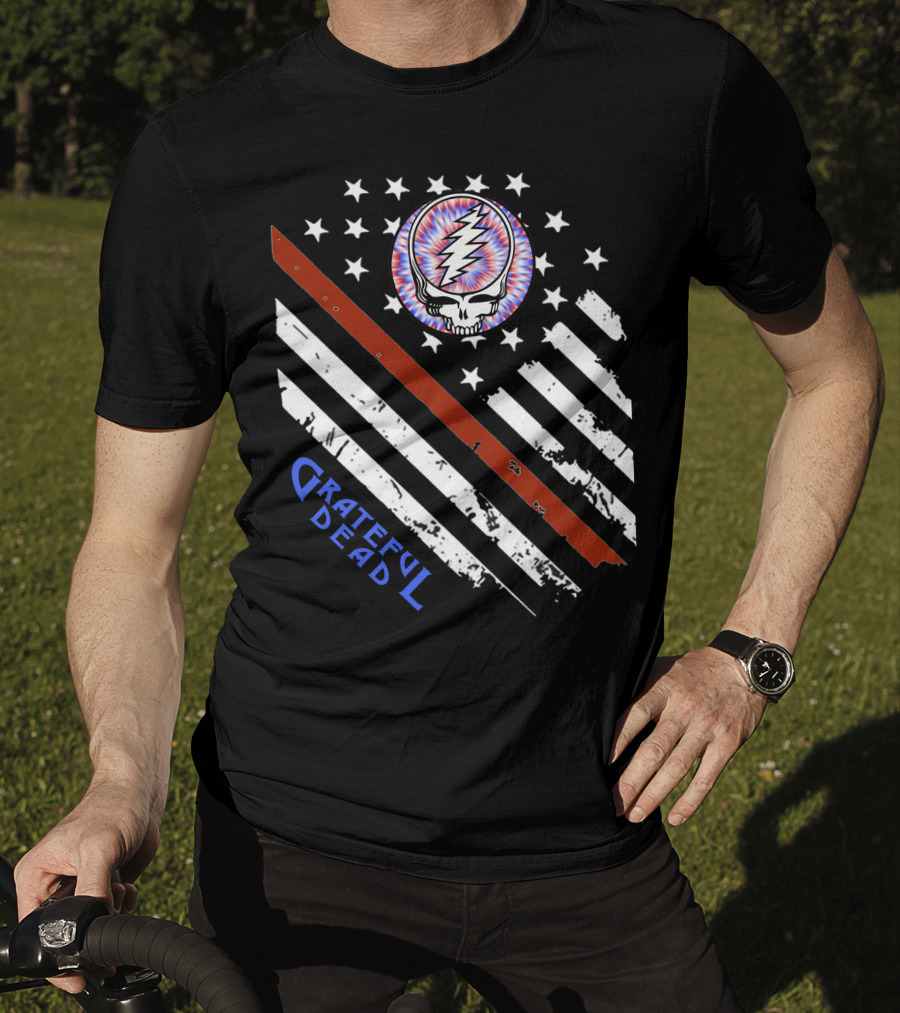 Grateful Dead Steal Your Face Stars And Stripes American Flag T-Shirt