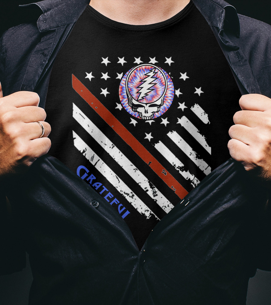 Grateful Dead Steal Your Face Stars And Stripes American Flag T-Shirt