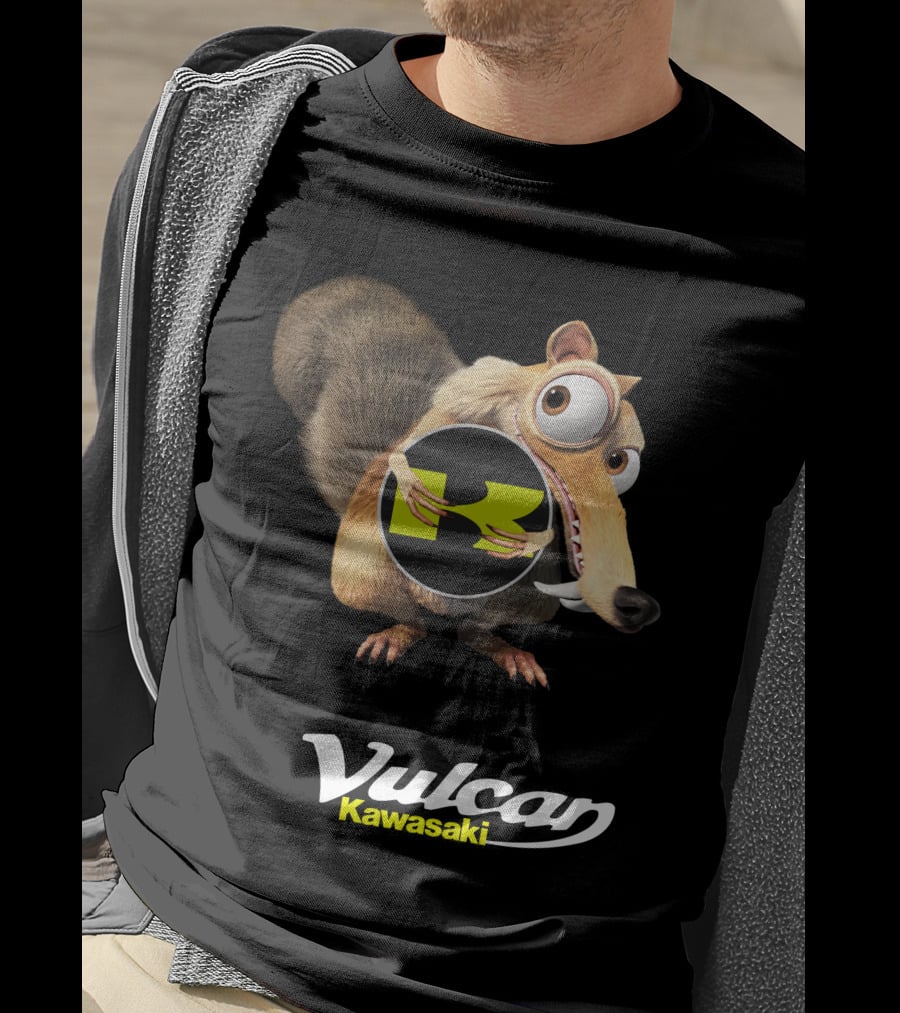 Vulcan Kawasaki Character Embracing T-Shirt