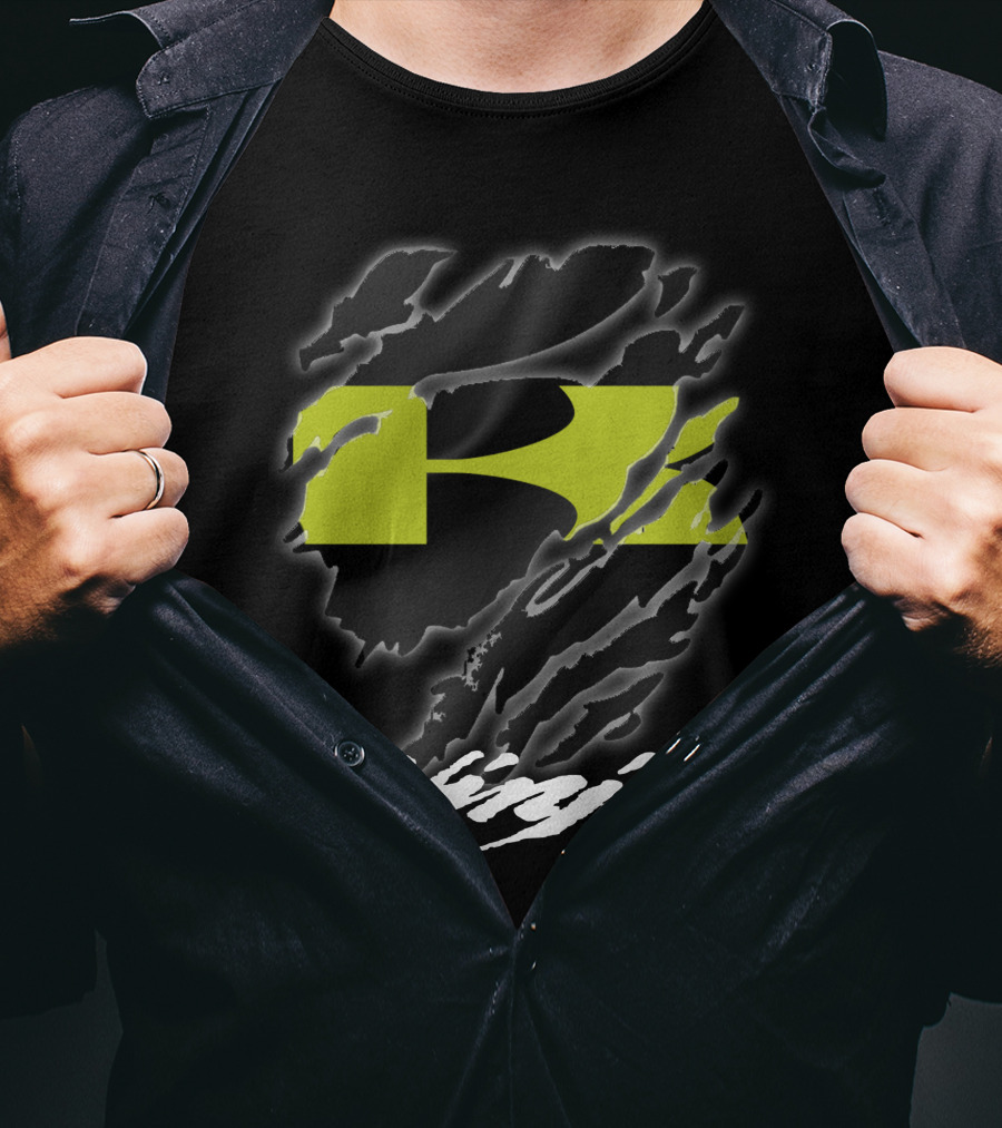 Ripped R Icon With Stylized Ninja T-Shirt