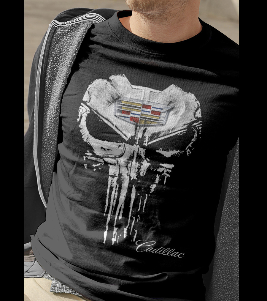 Cadillac Punisher Logo Design Cad07 T-Shirt