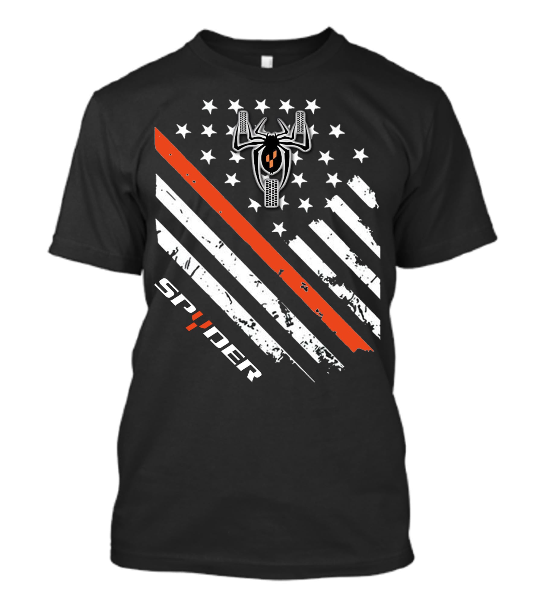 Spyder American Flag Stars Stripes Spider Symbol T-Shirt