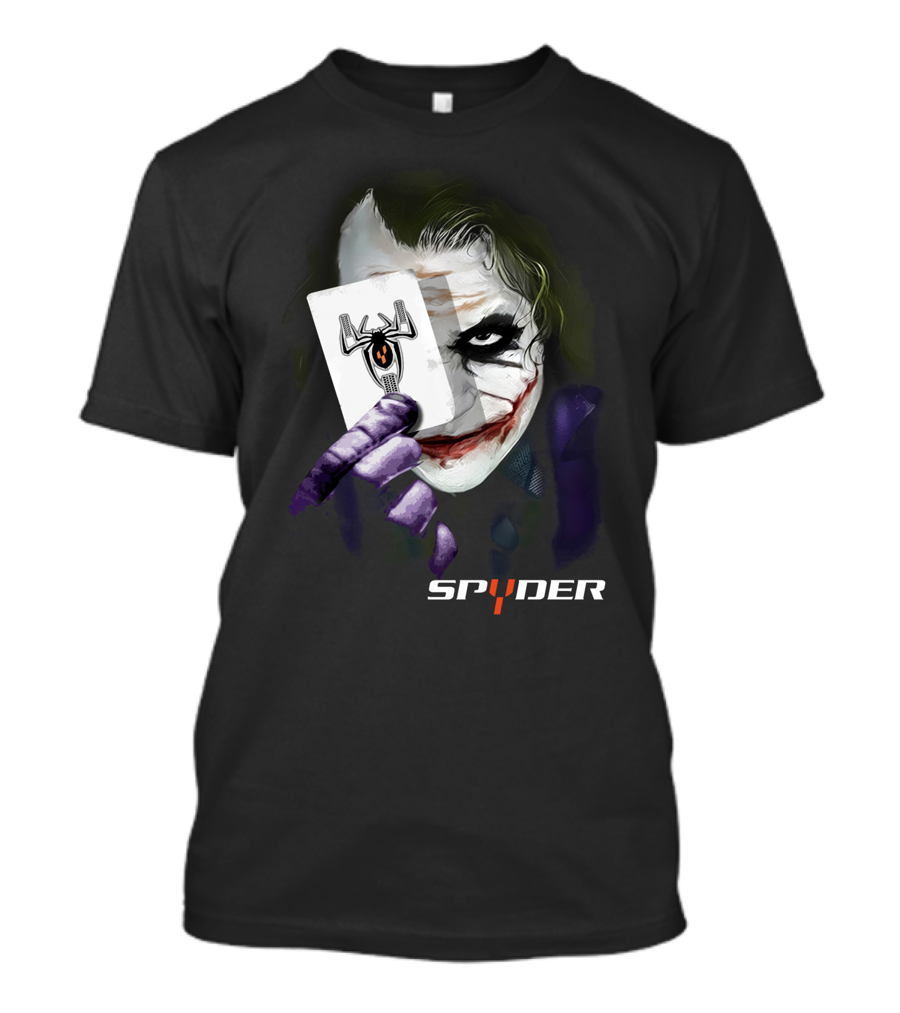 Spyder Joker Playing Card Dark Theme T-Shirt