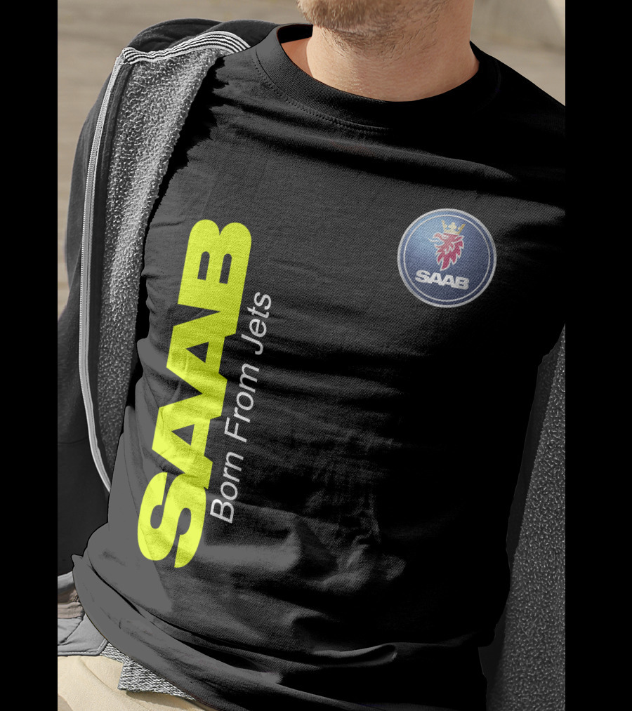 Saab Born From Jets Logo T-Shirt