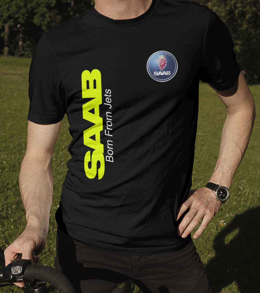 Saab Born From Jets Logo T-Shirt