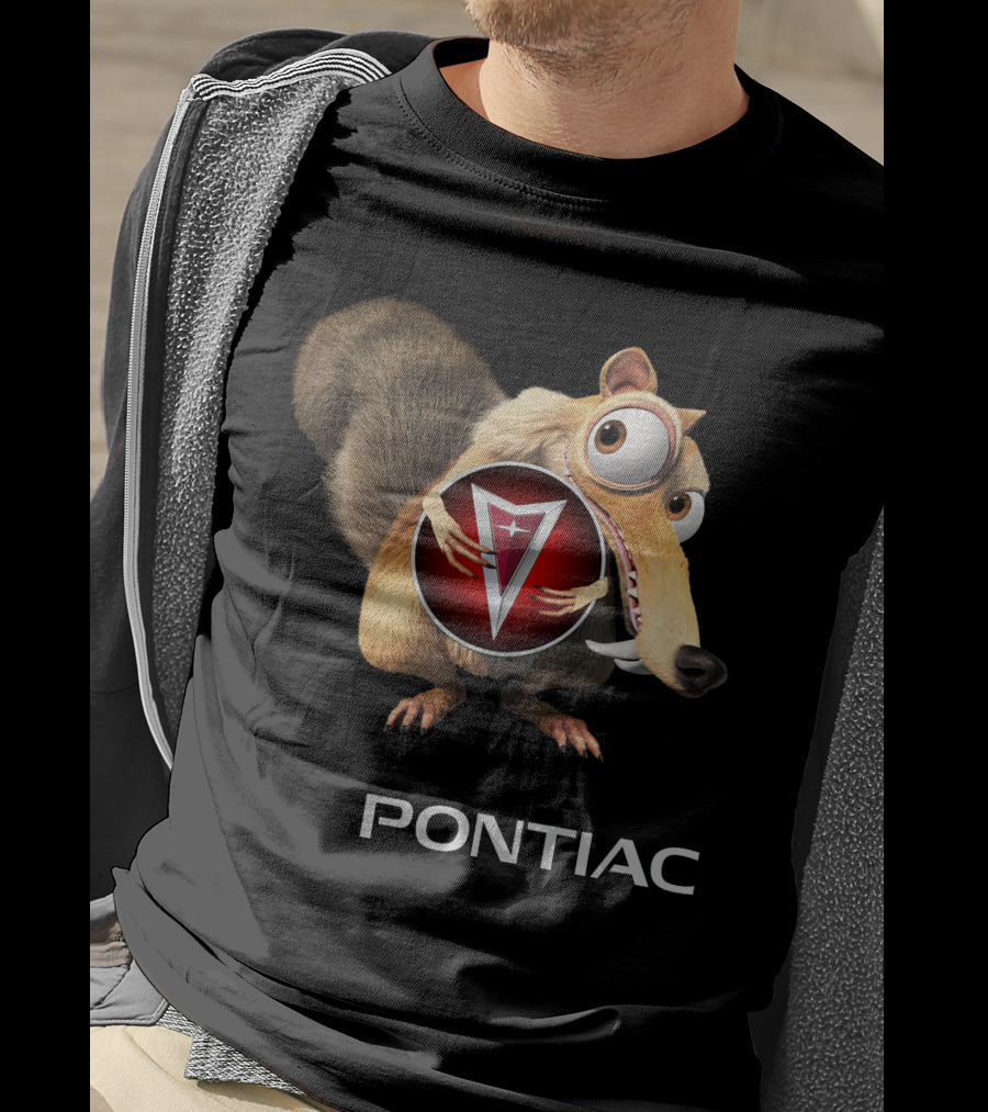 Pontiac 02 Scrat Ice Age Character Holding Pontiac T-Shirt