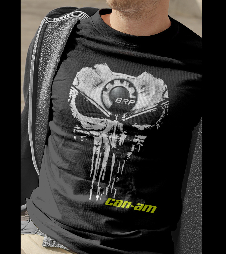 Brp Can-Am Skull Punisher Style T-Shirt