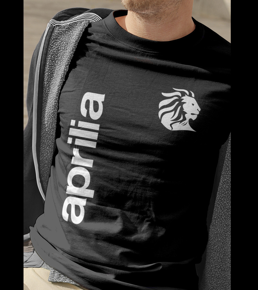 Aprilia 01 Lion Motif Vertical T-Shirt