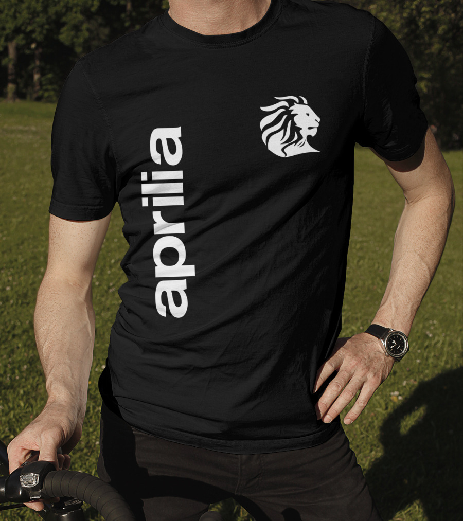Aprilia 01 Lion Motif Vertical T-Shirt