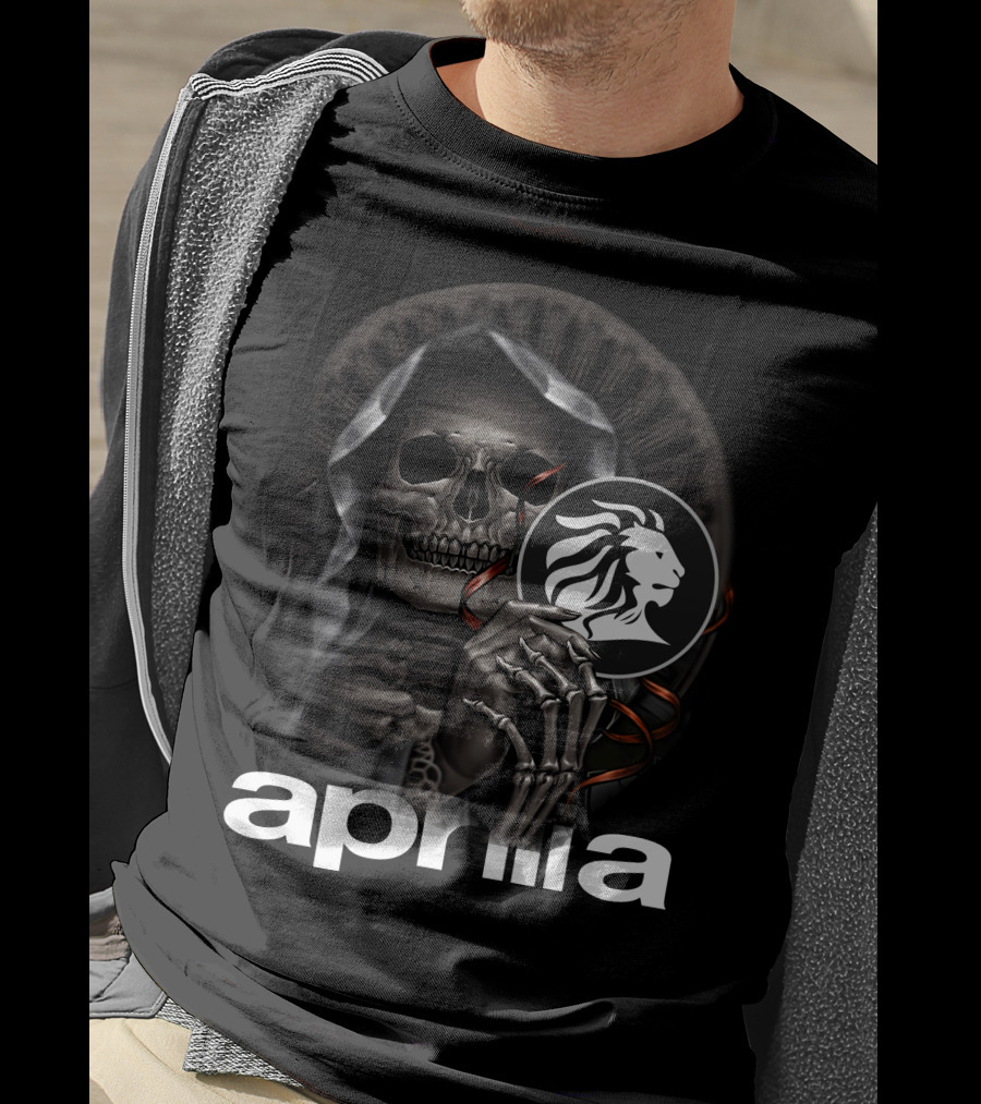 Aprilia Skull With Lion T-Shirt