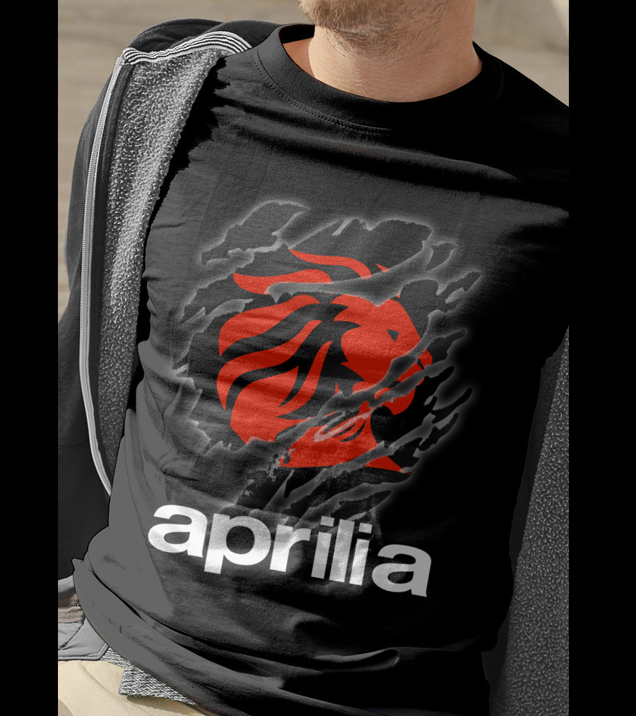 Aprilia Lion Claw Ripped T-Shirt