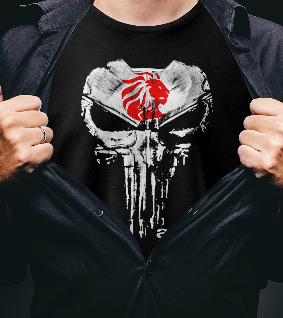 Aprilia Skull With Red Lion Symbol T-Shirt