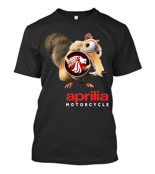 Aprilia Motorcycle Ice Age Scrat Lion T-Shirt