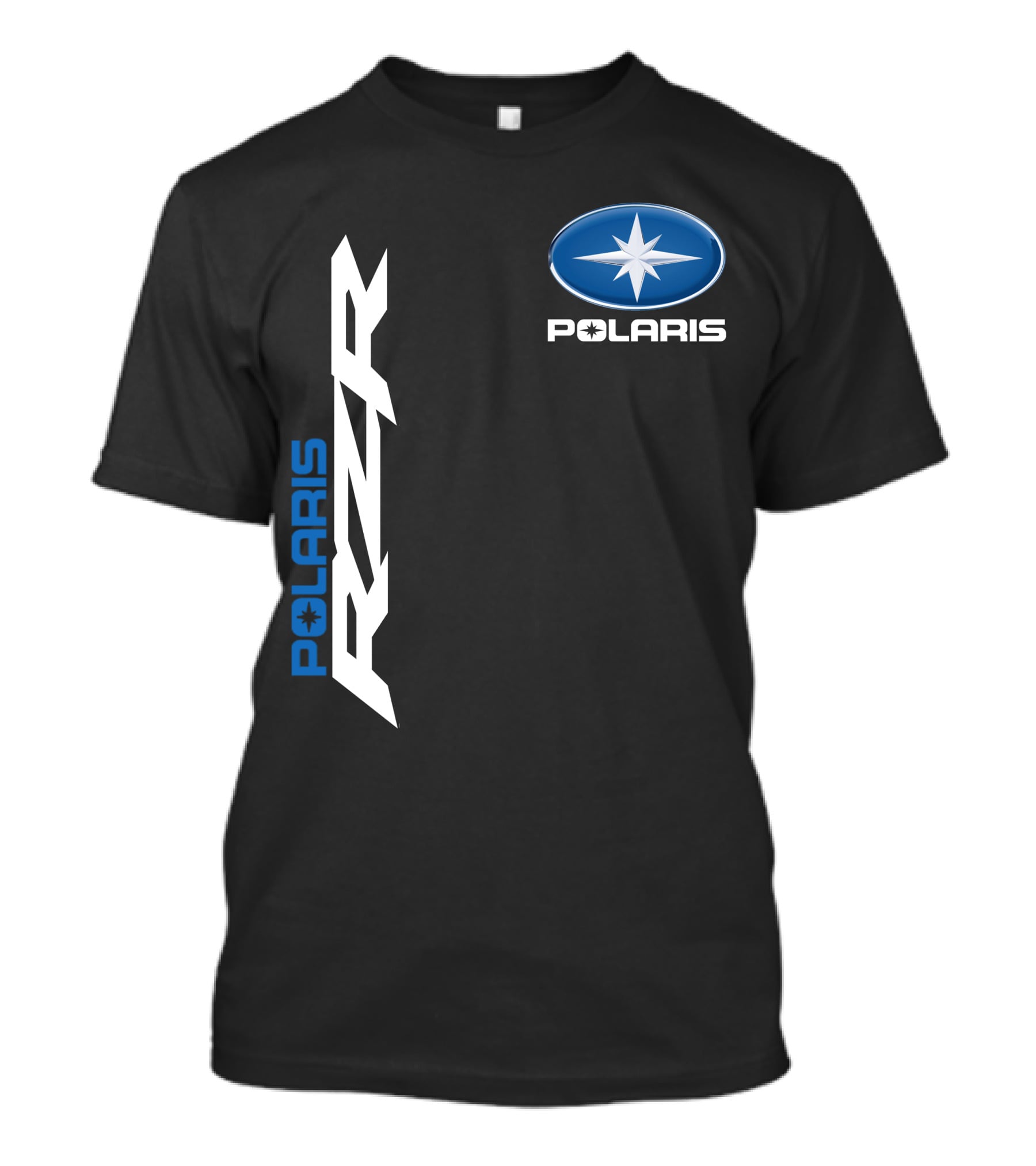 Polaris Rzr Logo Blue And White T-Shirt
