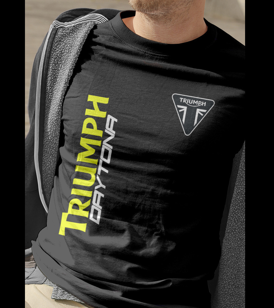 Triumph Daytona 01 Vertical Logo And Badge T-Shirt