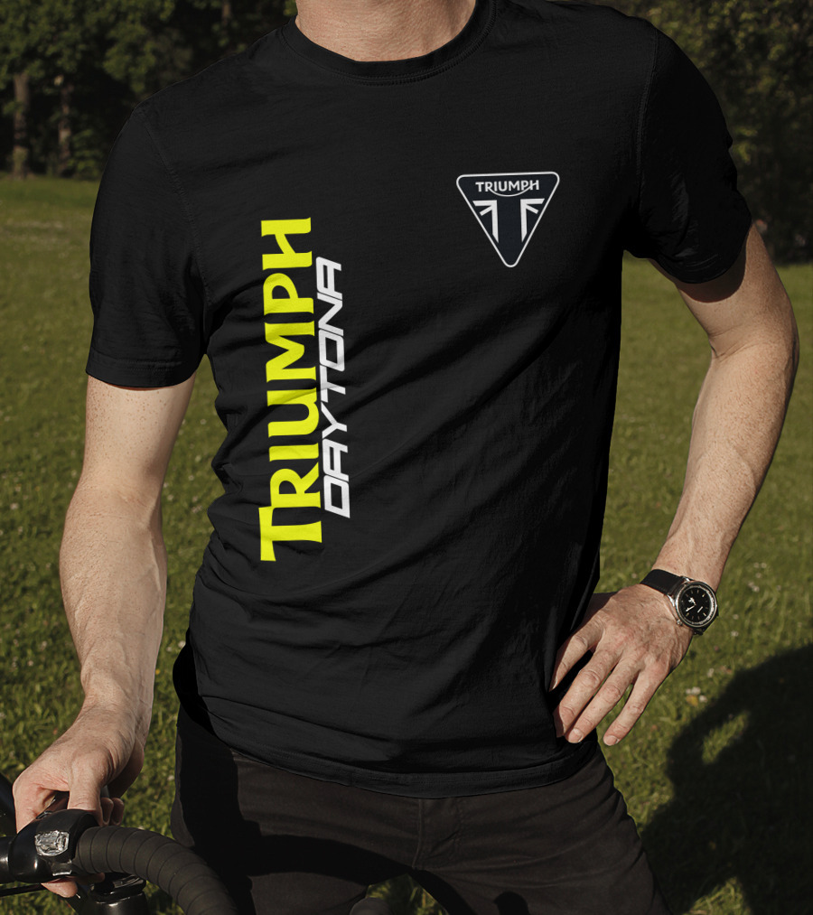 Triumph Daytona 01 Vertical Logo And Badge T-Shirt