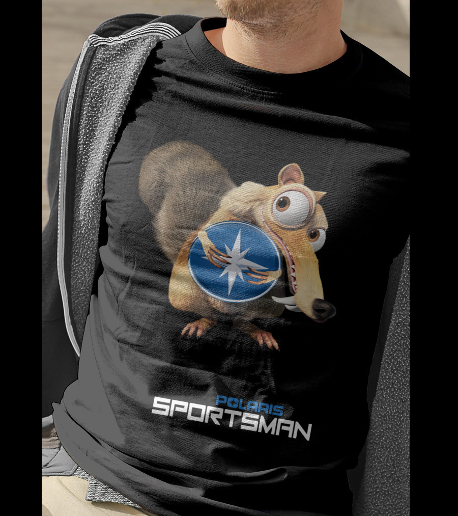 Polaris Sportsman Scrat Holding Compass T-Shirt