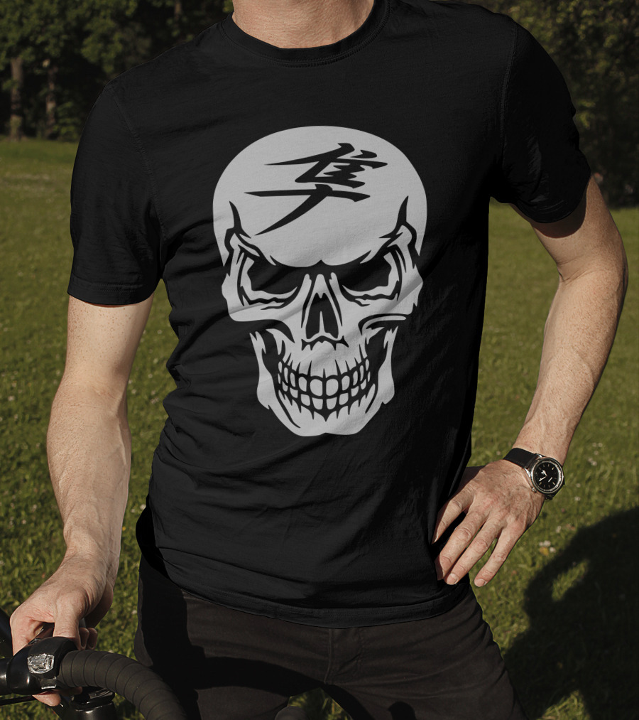 Hayabusa Skull Japanese Kanji Symbol T-Shirt