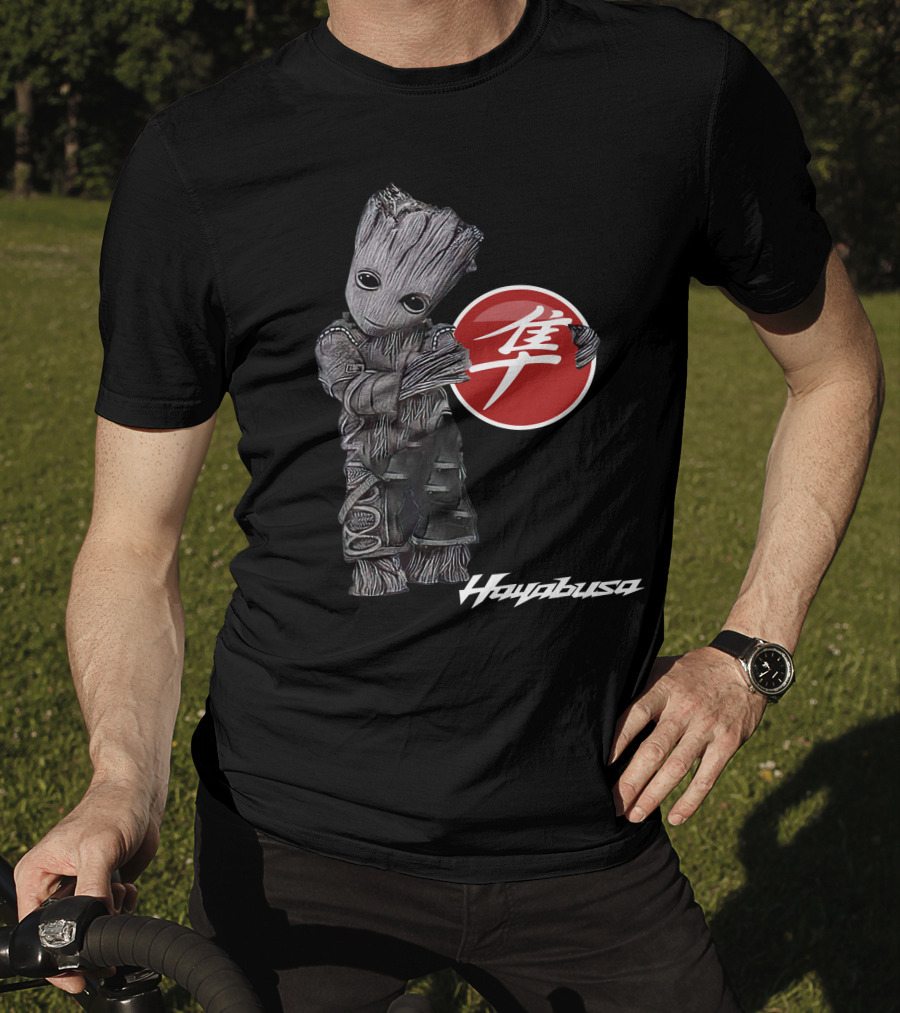 Hayabusa 03 Groot Holding Red Kanji Circle T-Shirt