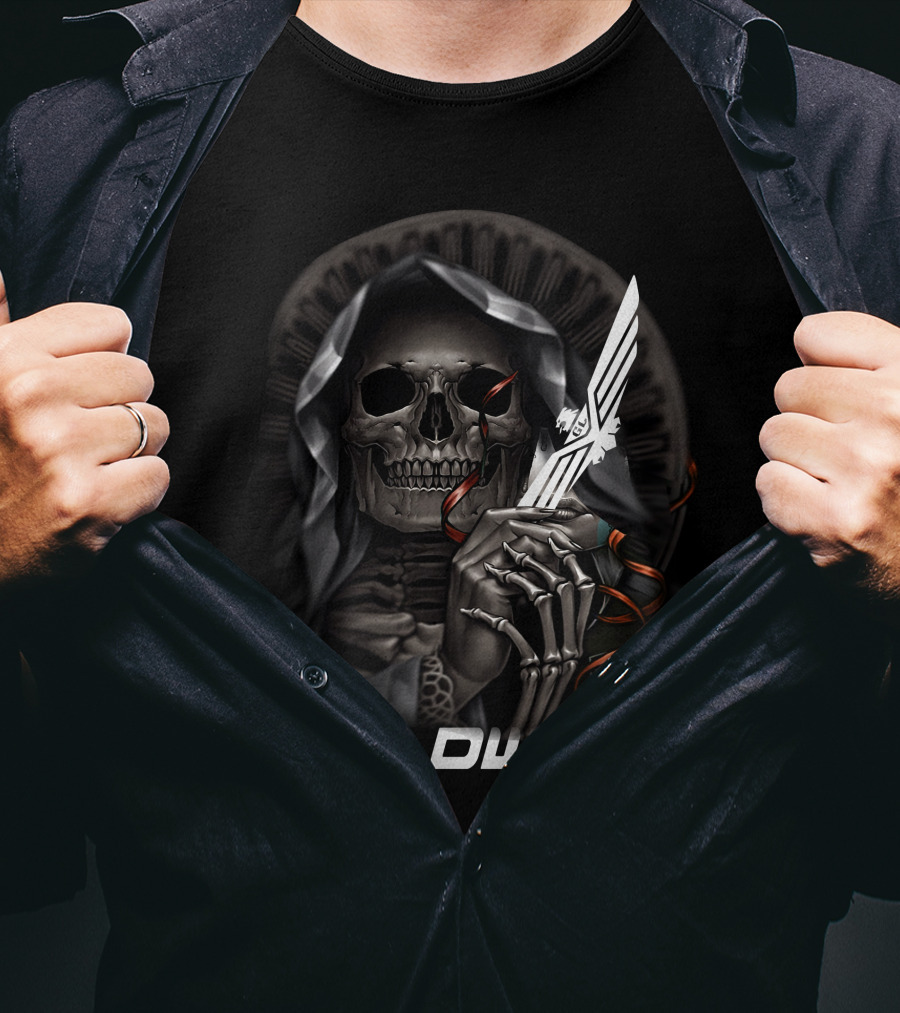 Goldwing Grim Reaper With Winged Knife T-Shirt