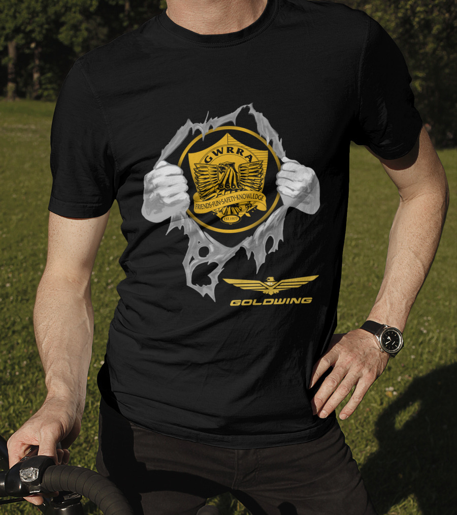 Gwrra Goldwing Friends Fun Safety Knowledge Est. 1977 Eagle T-Shirt