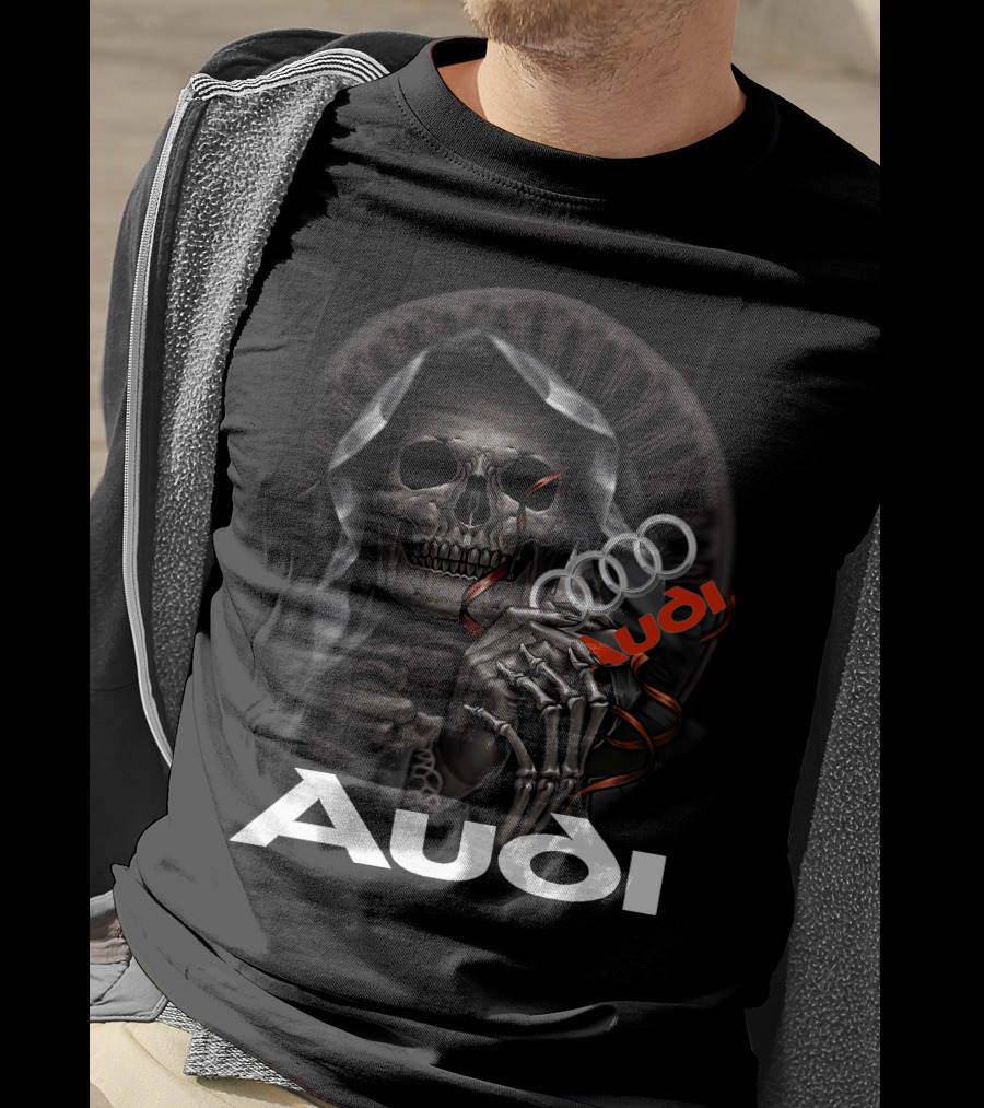 Audi Skull Grim Reaper Holding Rings T-Shirt