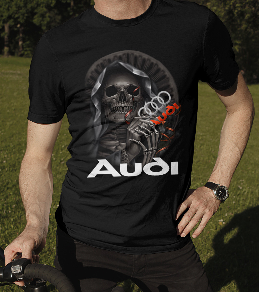 Audi Skull Grim Reaper Holding Rings T-Shirt