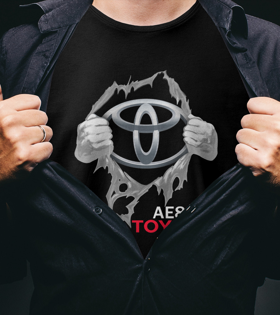 Ae86 Toyota Logo Ripped T-Shirt