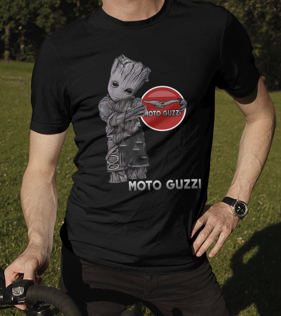 Moto Guzzi Groot Guardians Of The Galaxy Crossover T-Shirt
