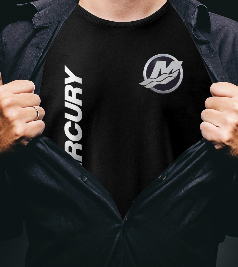 Mercury Marine 07 Logo With Stylized M And Waves T-Shirt