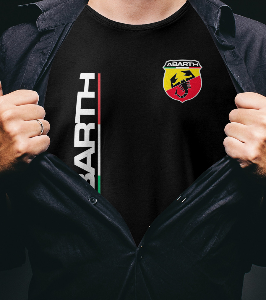 Abarth Logo With Italian Flag Colors And Scorpion T-Shirt