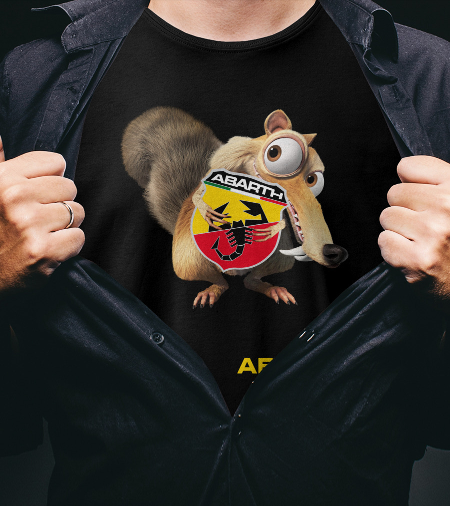 Abarth Ice Age Scrat Holding Scorpion T-Shirt