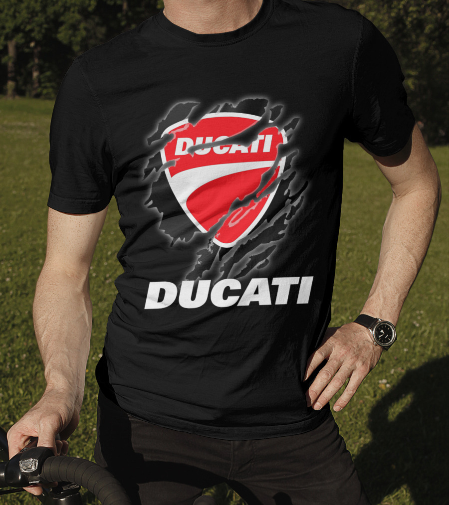 Ducati Logo Red Shield Moto Enthusiast T-Shirt