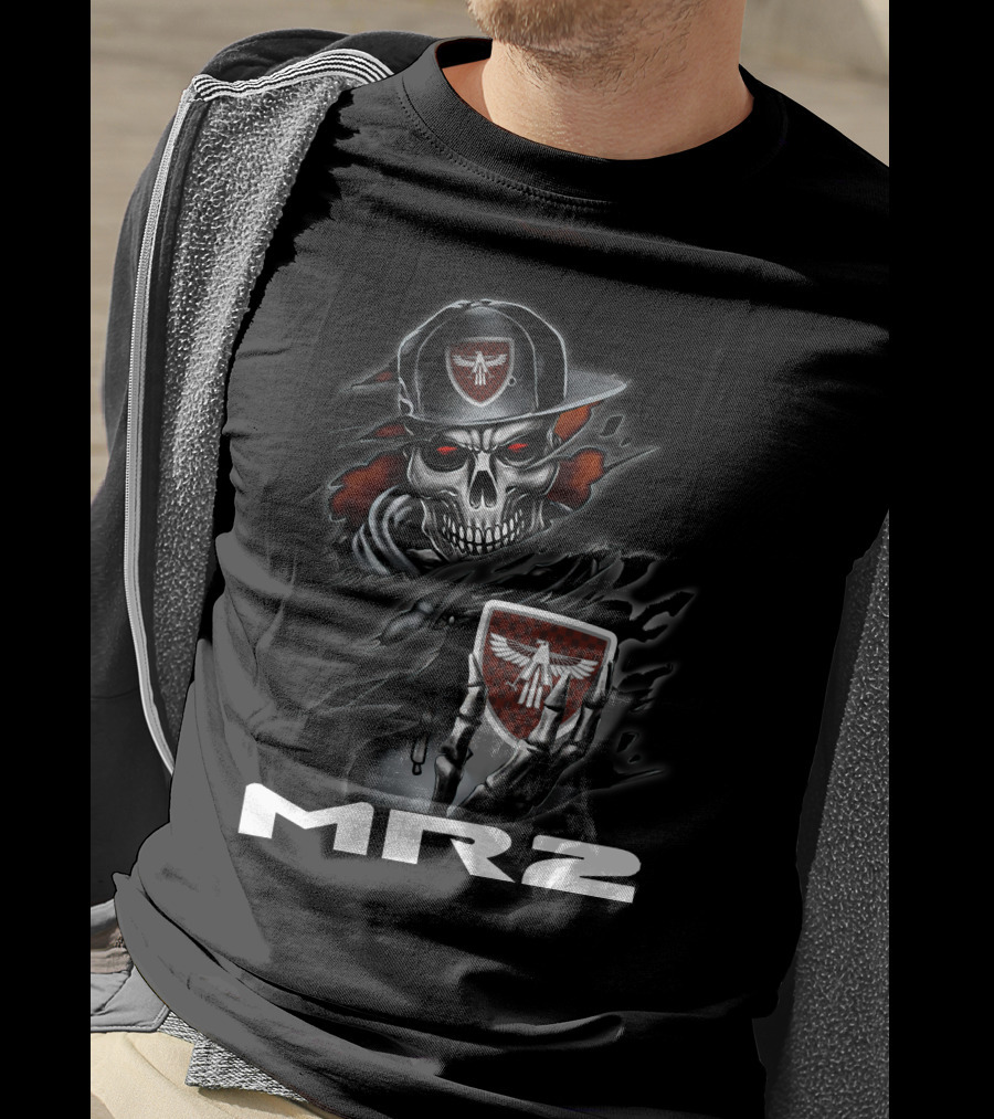 Mr2 Grim Reaper Skull With Shield T-Shirt