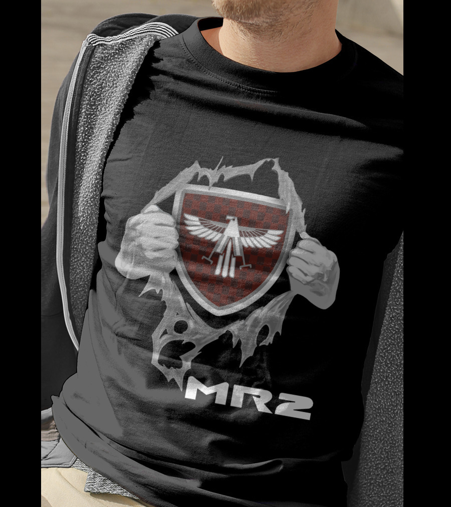 Mr2 Red Checkered Shield With Winged Eagle T-Shirt