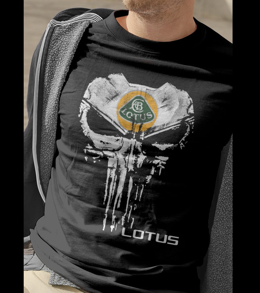 Lotus Punisher Logo With Classic Green And Yellow Badge T-Shirt