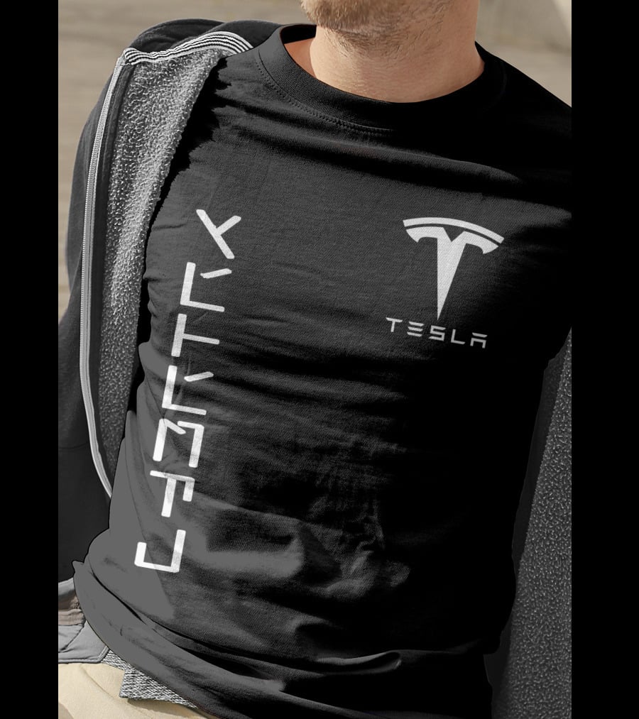 Tesla Cyb10 Futuristic Typography T-Shirt