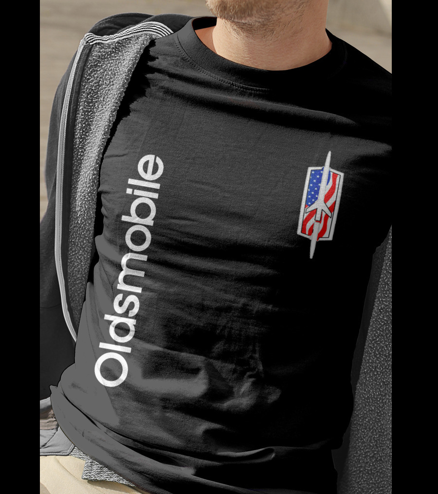 Oldsmobile Classic Logo With American Rocket Symbol T-Shirt