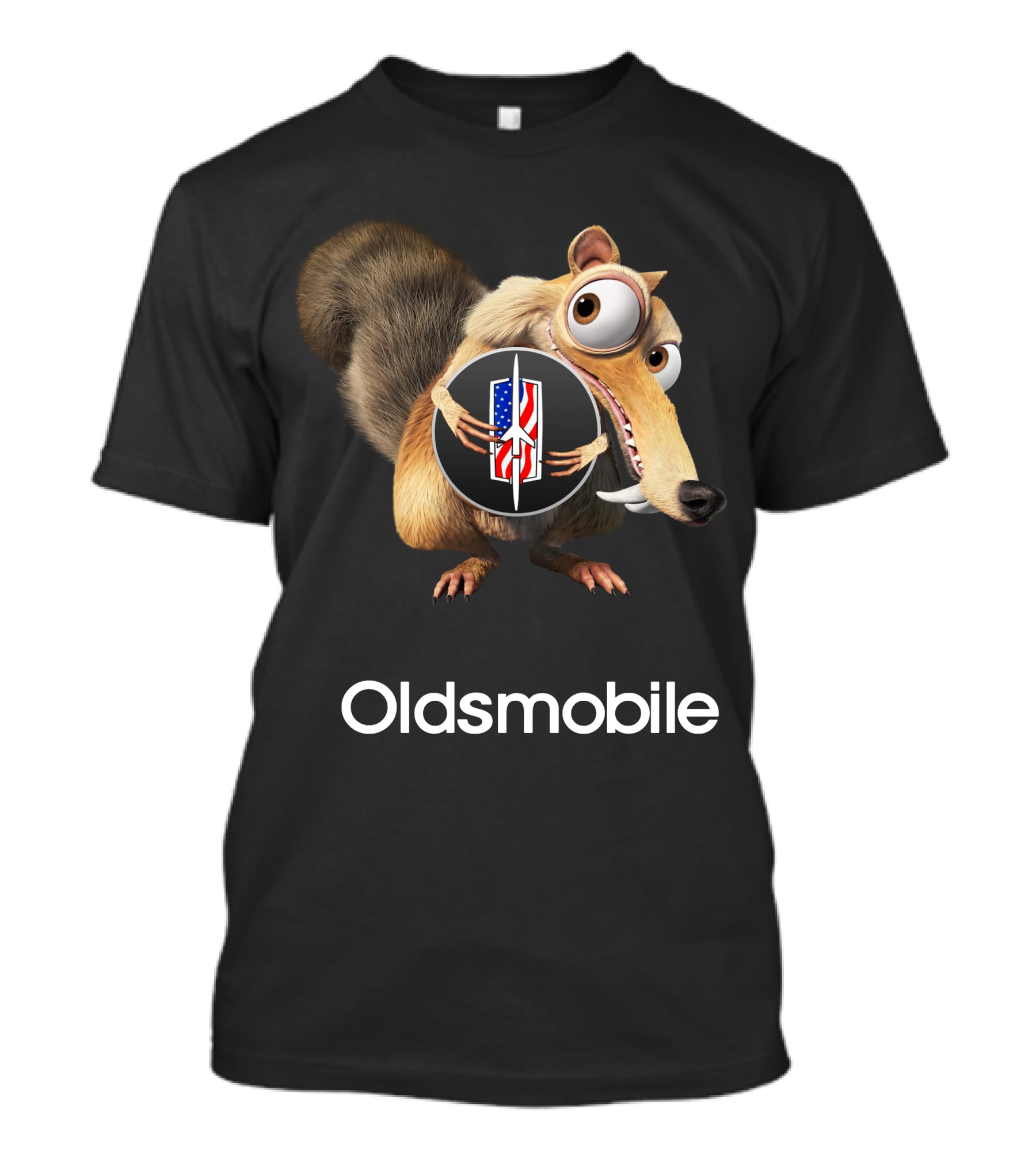 Oldsmobile Ice Age Scrat Rocket Badge T-Shirt