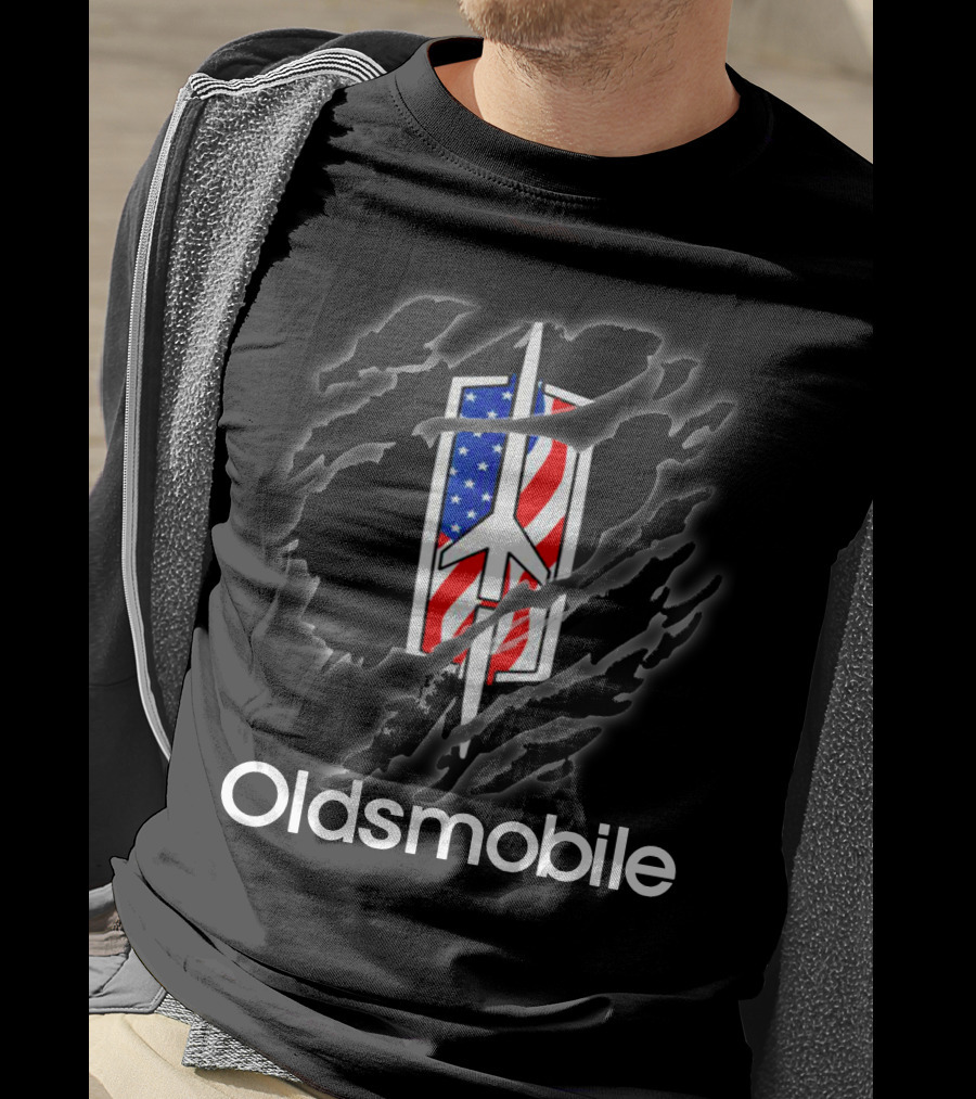 Oldsmobile American Flag Claw Mark T-Shirt