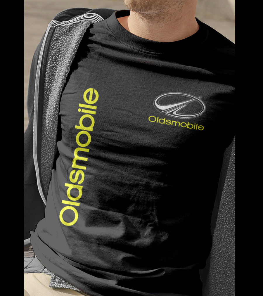 Oldsmobile Vertical Yellow Text And Classic T-Shirt