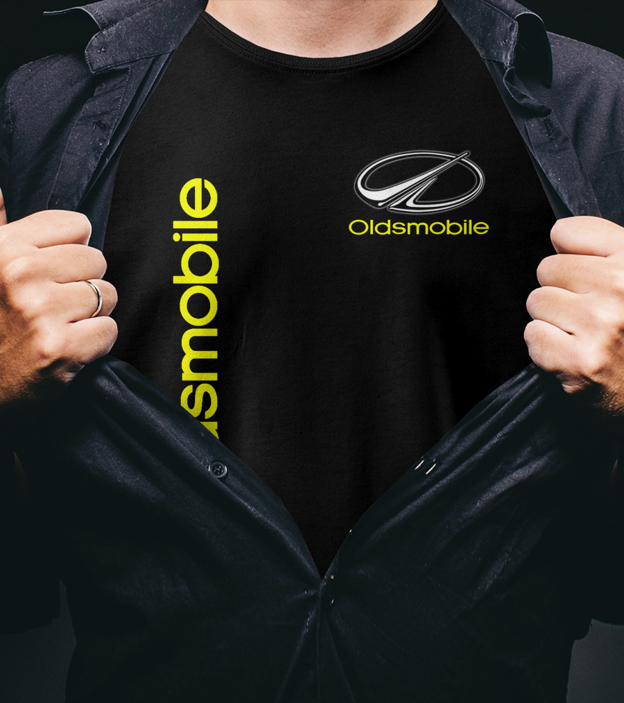 Oldsmobile Vertical Yellow Text And Classic T-Shirt