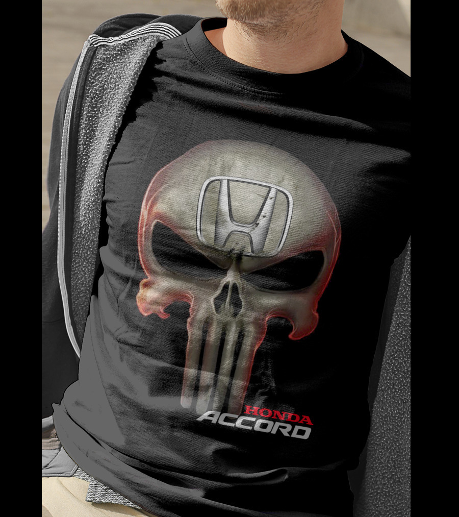 Honda Accord Punisher Skull T-Shirt