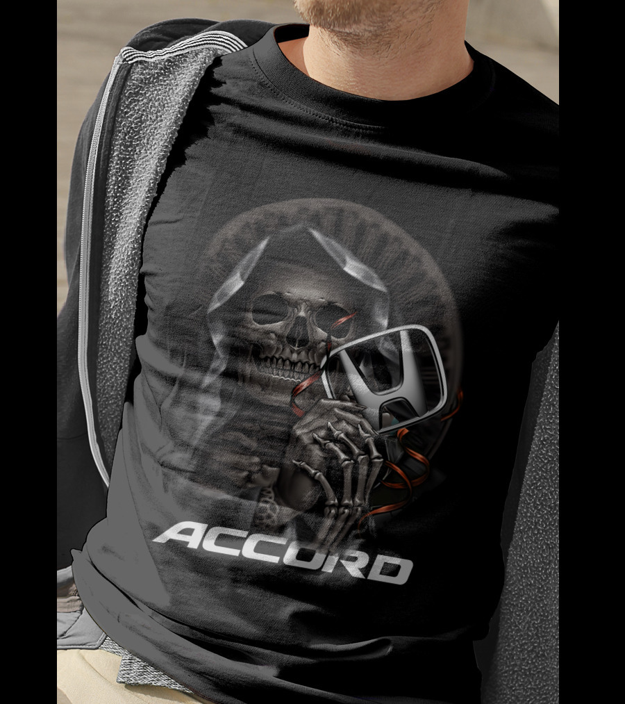 Accord Grim Reaper Skull Holding Honda T-Shirt