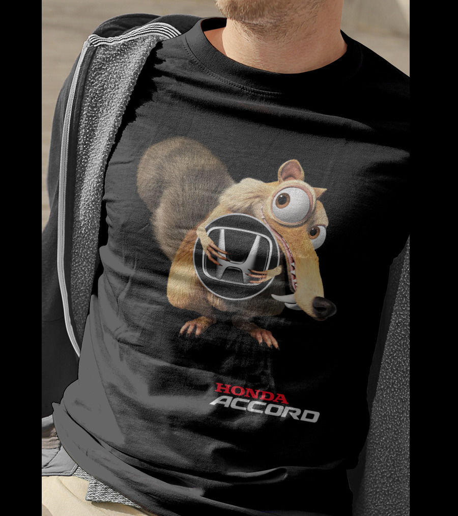 Honda Accord Ice Age Character Holding T-Shirt