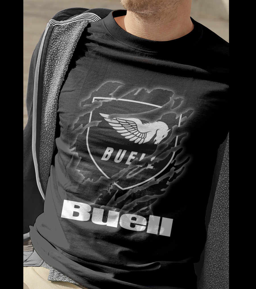 Buell Winged Horse Logo Claw Marks T-Shirt
