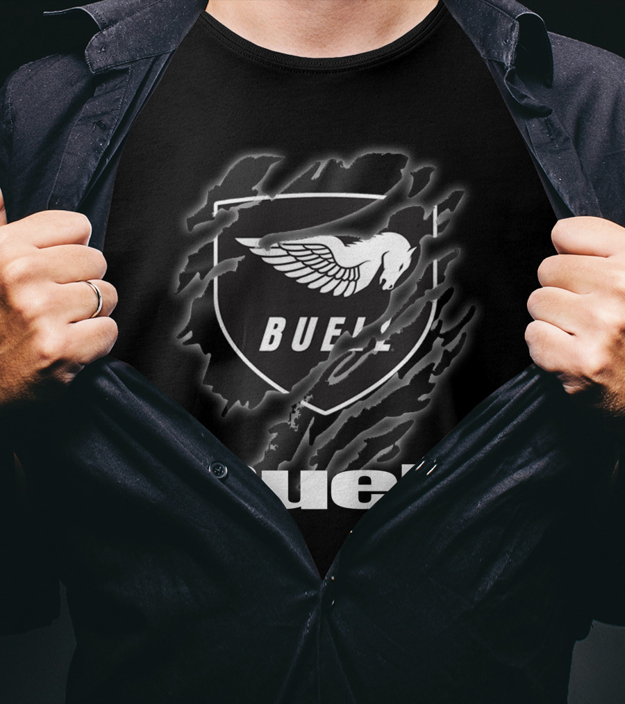 Buell Winged Horse Logo Claw Marks T-Shirt