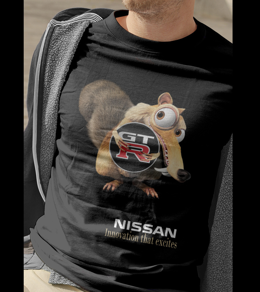 Nissan Gt-R Innovation That Excites Ice Age Scrat Crossover T-Shirt